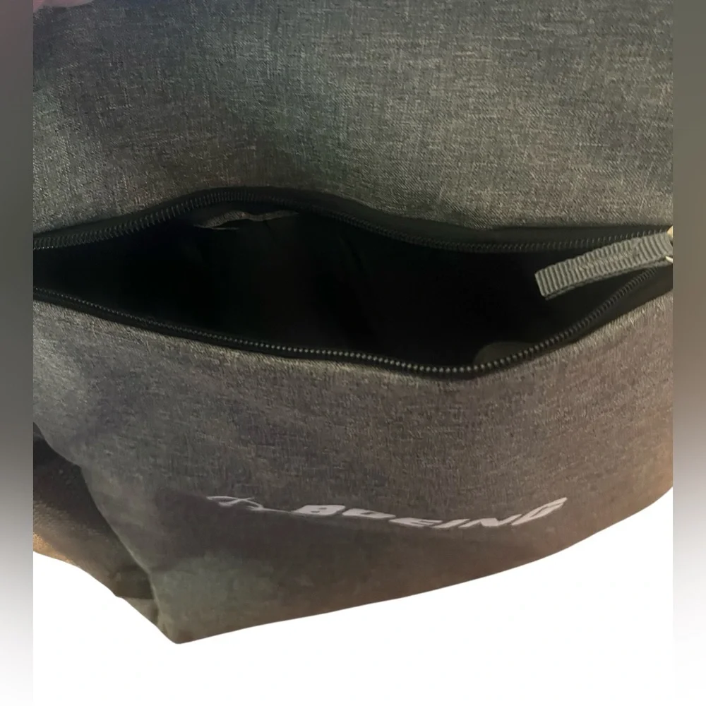 Boeing Aviation Backpack Gray Logo Laptop Travel School Bag NWOT - Picture 6 of 7